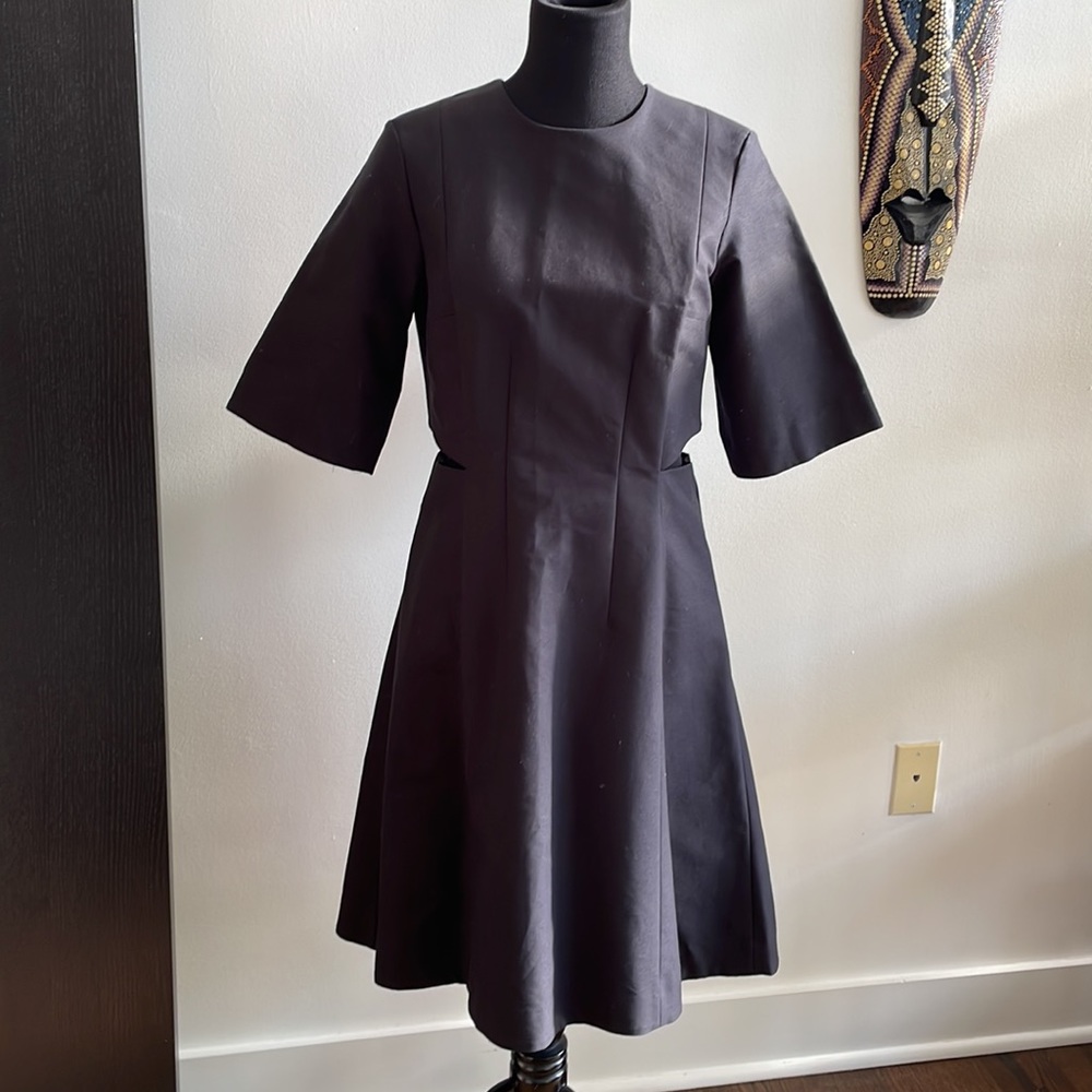 & Other Stories Cut Out Black Dress